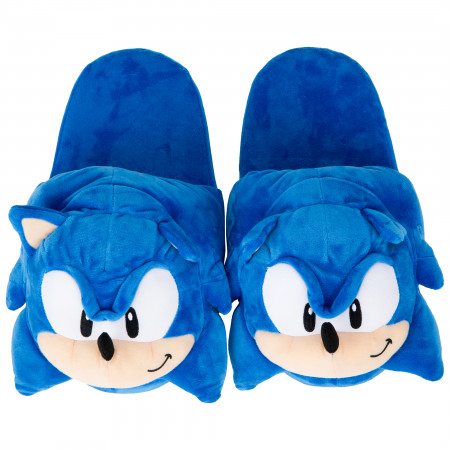 Sonic The Hedgehog 3D Face Plush Slippers